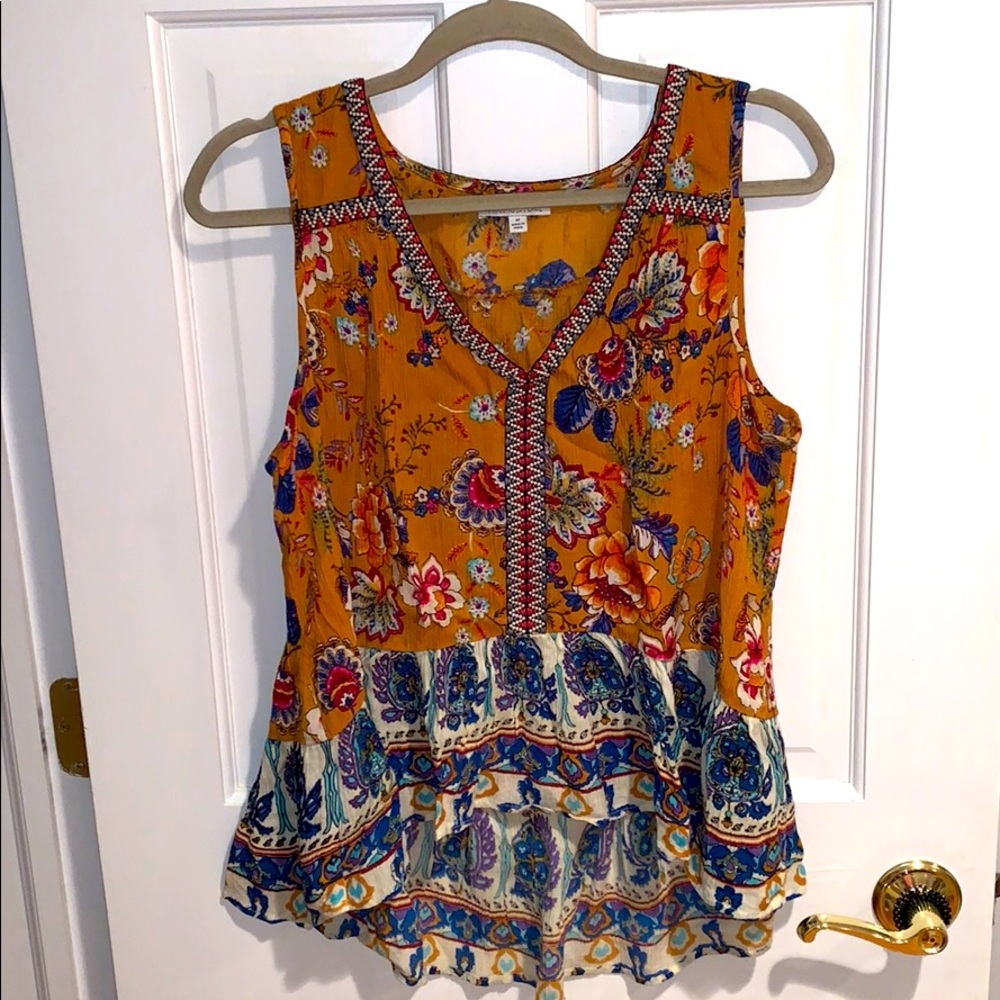 Printed Tank Cropped Front